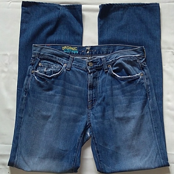 7FAM Organic Cotton Patchwork Distressed Denim - Picture 8 of 8